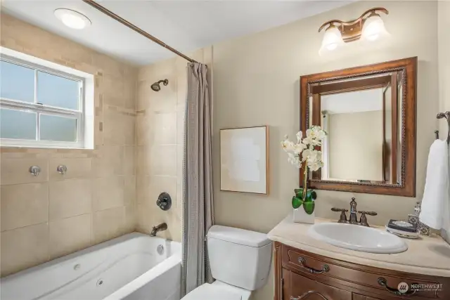 Primary bathroom with jetted tub.