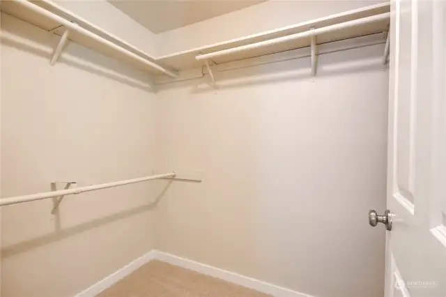 Large walk-in closet.