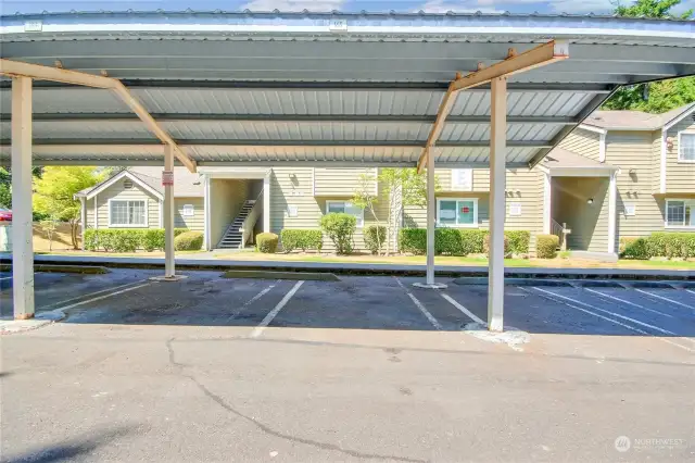 Carport 65 right in front of condo.