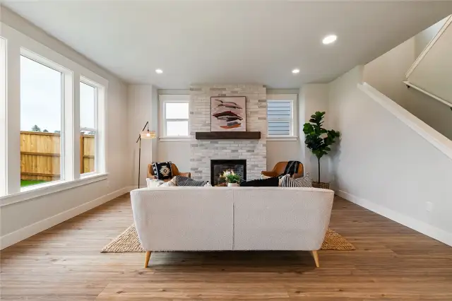 Photos are digitally staged, furniture not included.