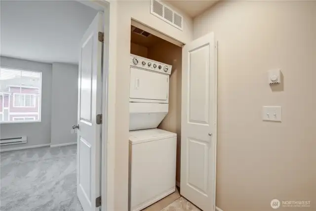 Laundry on the bedroom level.