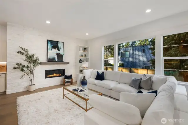 Living Room with Natural Gas Fireplace
