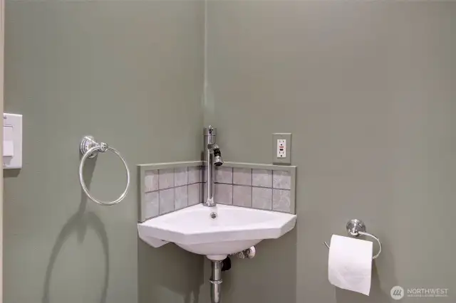 1/2 Bath installed in the Studio with all the plumbing capacity to add a shower, and Kitchenette