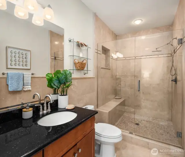 Main floor primary suite bath