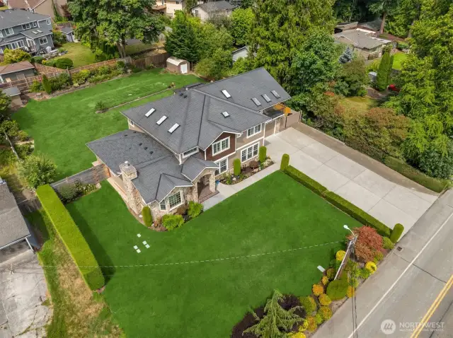 Aerial shot of the property looking NE