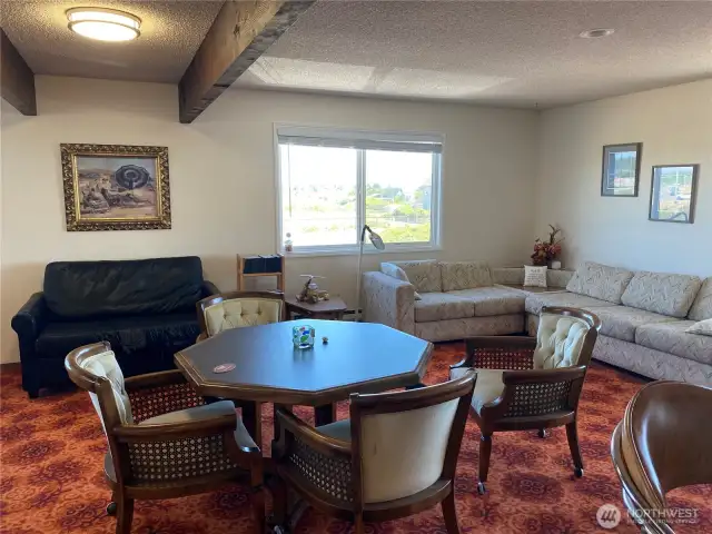 Common area for reading or relaxing