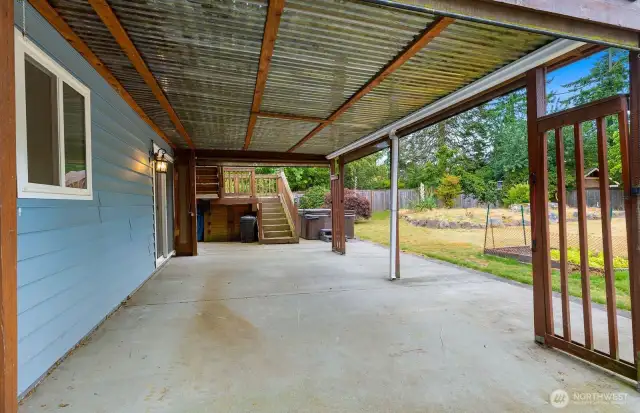 Covered back patio