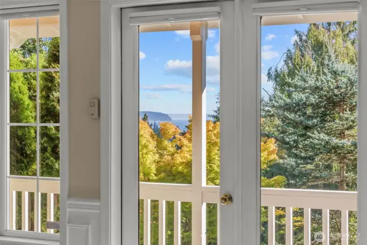 View from the living room dining room areas.