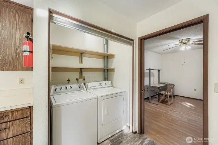 Laundry room off kitchen