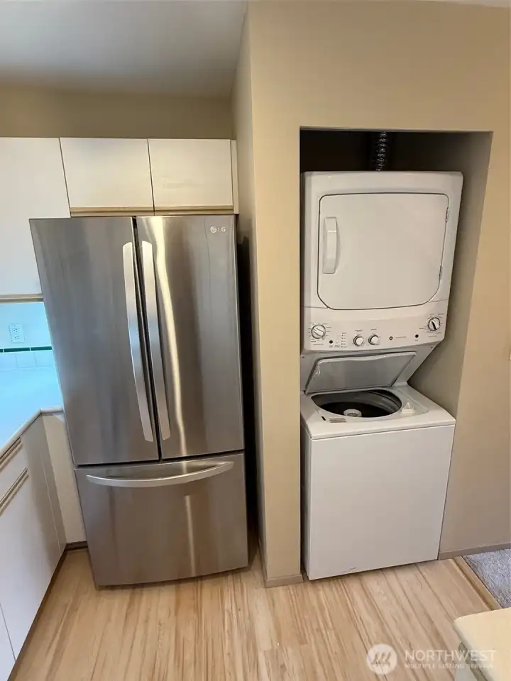 Newer frig and washer/dryer