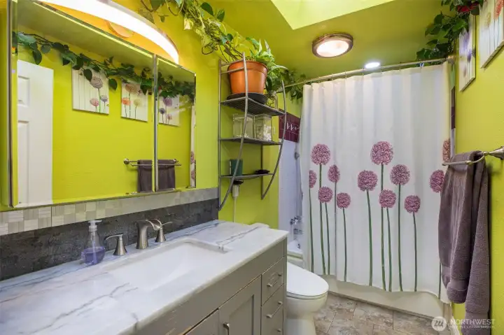 Full bath with skylight