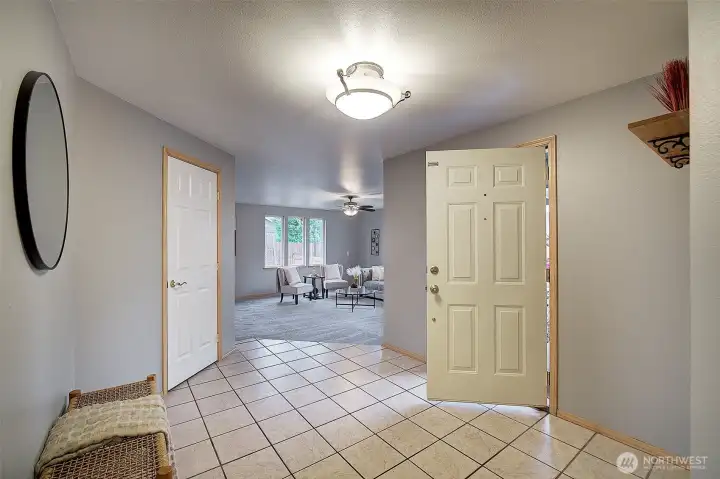 Tile entry, great for all this wet weather!