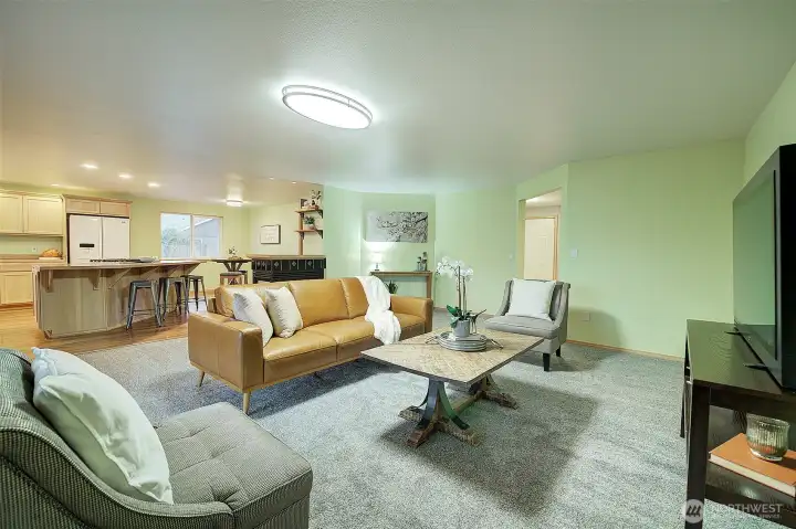 Spacious family room.