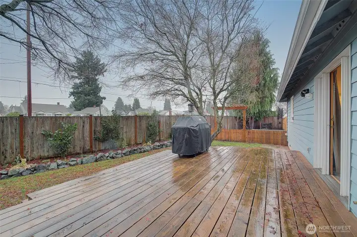 Deck off family room.