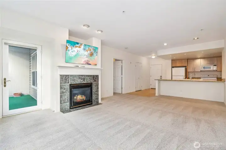 Fireplace with New TV