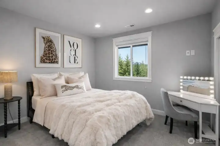 Bedroom # 4 with attached Jack and Jill bathroom and beautiful views!