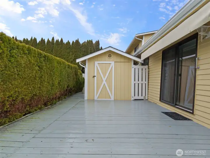storage shed and work space