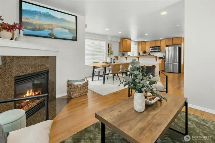 Rich hardwood floors on main level