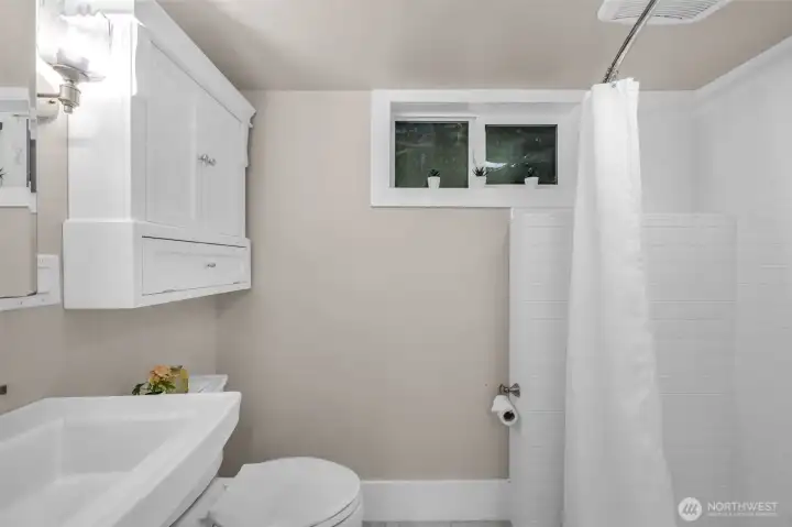 3/4 lower level bathroom