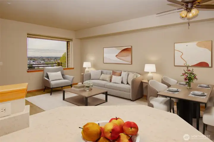 You'll never miss the conversation from the kitchen!