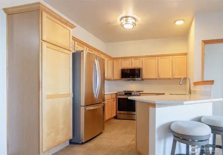 Lots of handy storage in this kitchen!