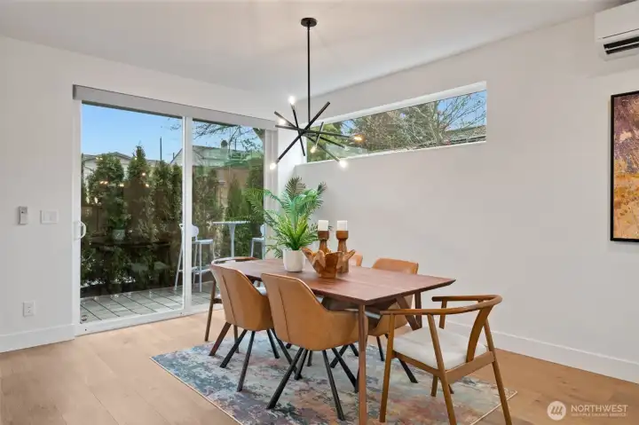 Full size dining room with room for 6-10 person table and buffet.