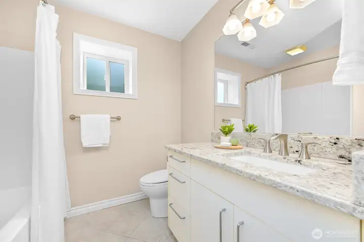 Lower level guest bath