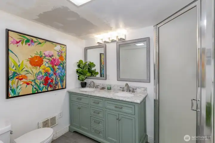 basement 3/4 bath