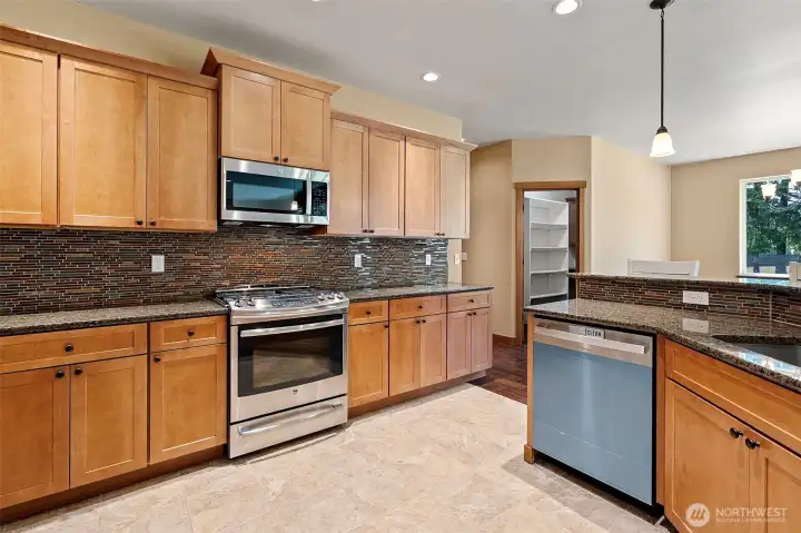 Gas cooktop and brand new dishwasher stay!