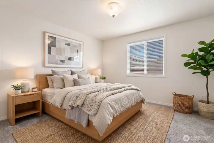 Virtually Staged: This secondary bedroom offers flexibility for guests, hobbies, or a home office, with comfortable proportions and natural light that create an inviting atmosphere. Virtually Staged: This secondary bedroom offers flexibility for guests, hobbies, or a home office, with comfortable proportions and natural light that create an inviting atmosphere.