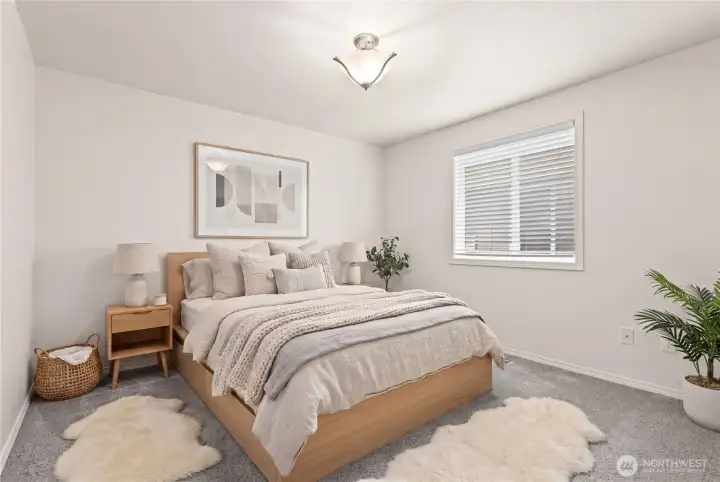 Virtually Staged: Bright and versatile, the third bedroom can easily accommodate guests, remote work, creative space, or additional storage needs. Virtually Staged: Bright and versatile, the third bedroom can easily accommodate guests, remote work, creative space, or additional storage needs.