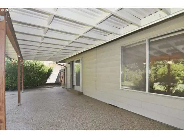 Covered back patio.
