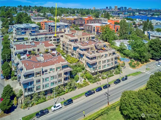 Unobstructed views from this top-floor unit in the Regata.