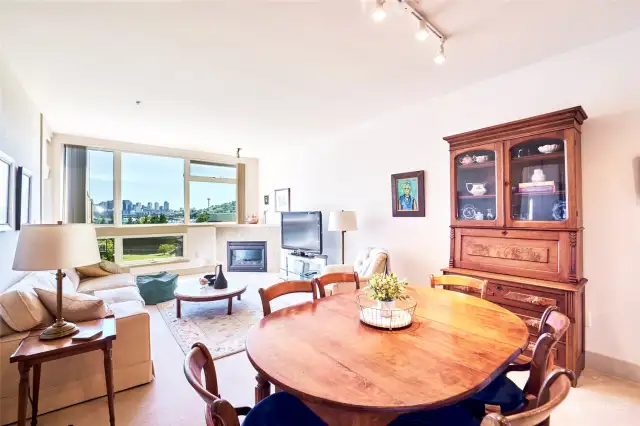 Open-concept living is a wonderful highlight to this top-floor Regata condo.