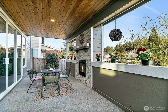 Outdoor Living Space with Gas Fireplace
