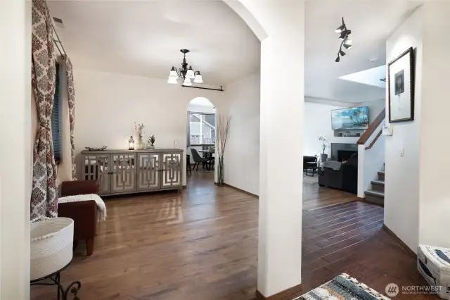 Entrance, shows dining room area.