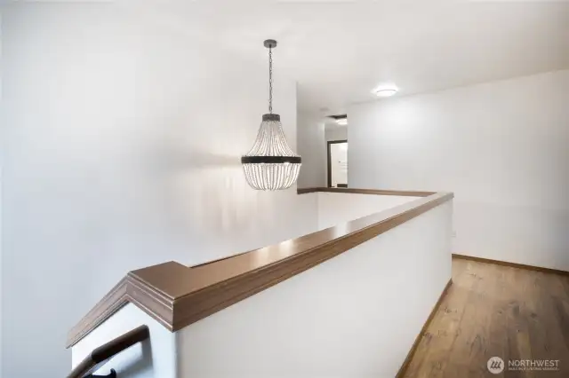 Top of stairs.
