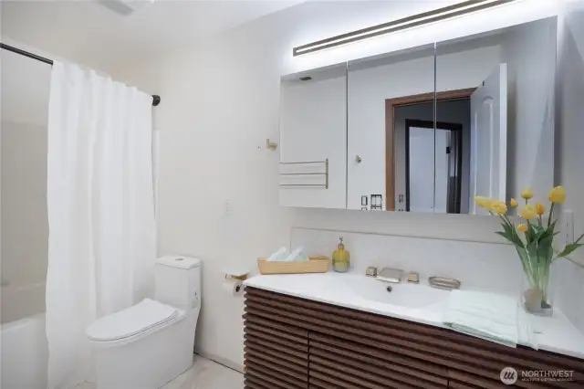 Updated full bath upstairs.