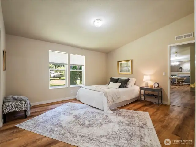 Another view of the primary bedroom.