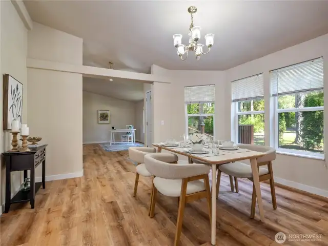 Dedicated dining area...