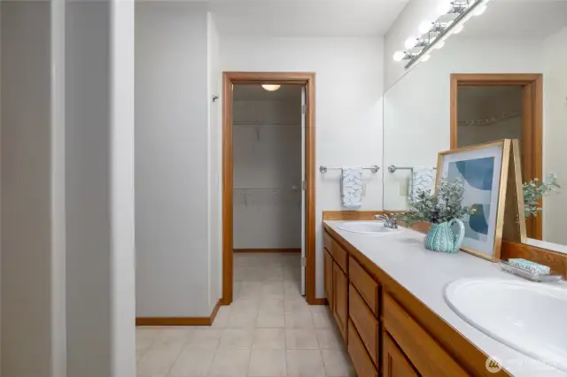 Second primary closet off of bathroom is a walk in with lots of room.