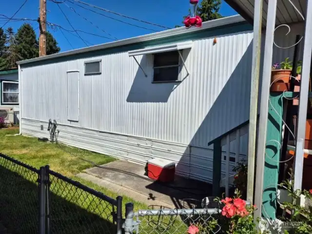 Fully fenced backyard