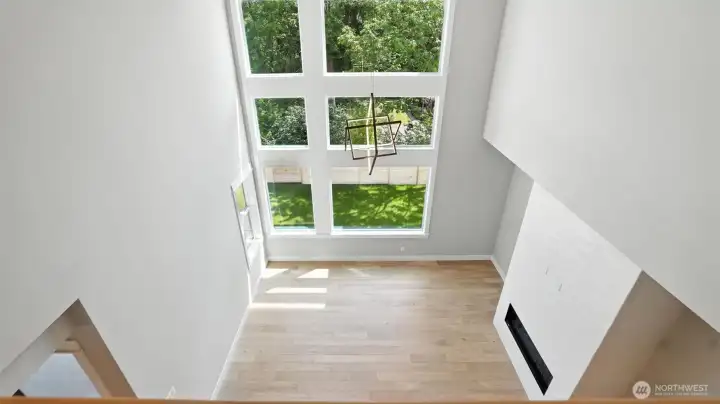 View from the Upper Level shows how expansive the Great Room is!