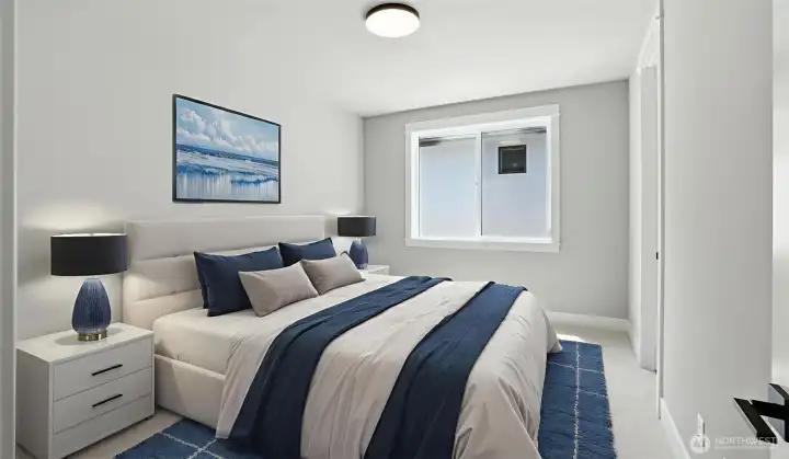 4th of four bedrooms on the Upper Level. Virtually staged.