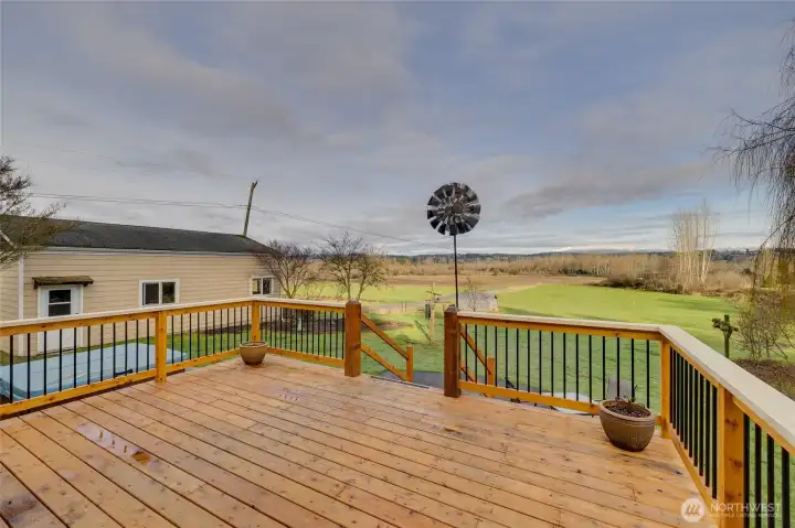 Looking NW + Hot Tub & Shop