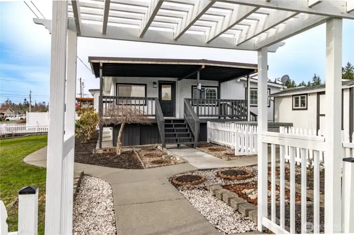 Gated entry walkway to home!