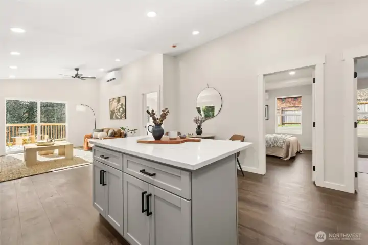 Plenty of storage in the island.