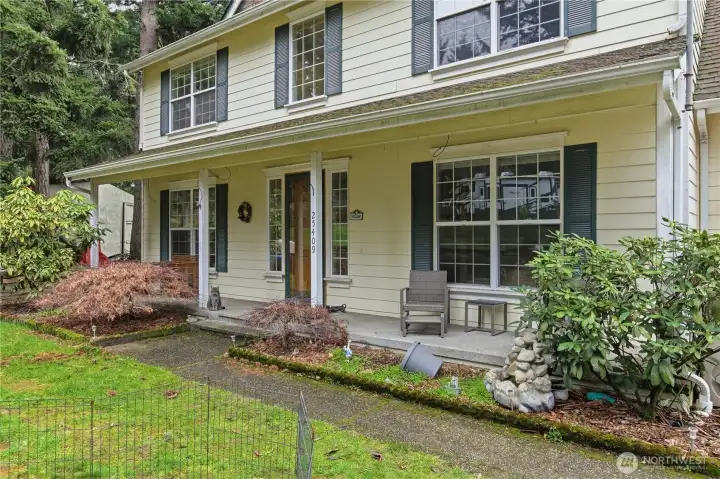 Perfect porch for relaxing on those nice summer evenings