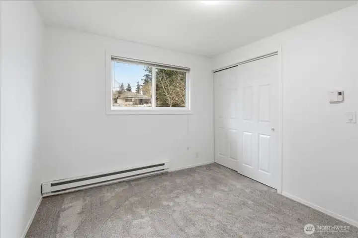 The third bedroom also has a double closet.