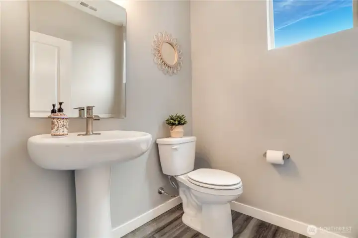 Half bath on the main floor.